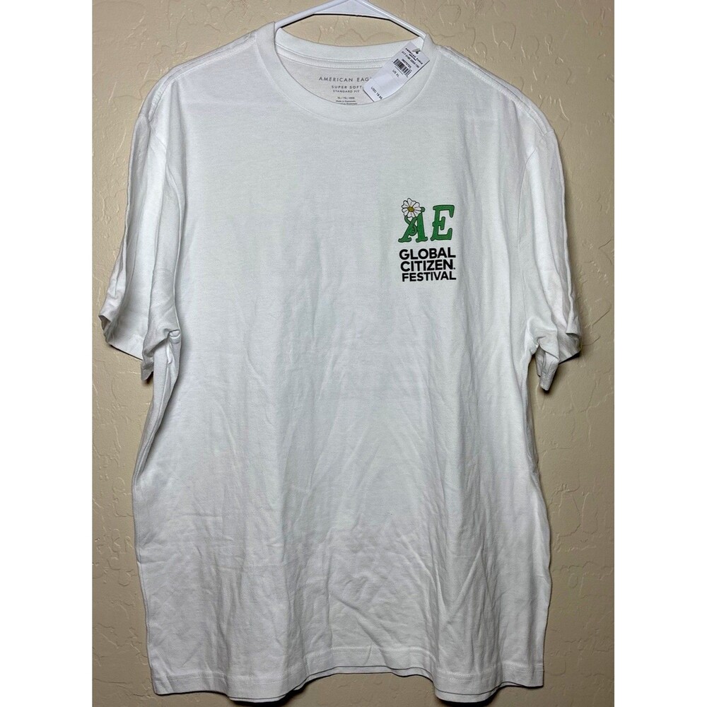 American Eagle Global Citizen Festival 2024 Shirt XL White Graphic Tee NWT
